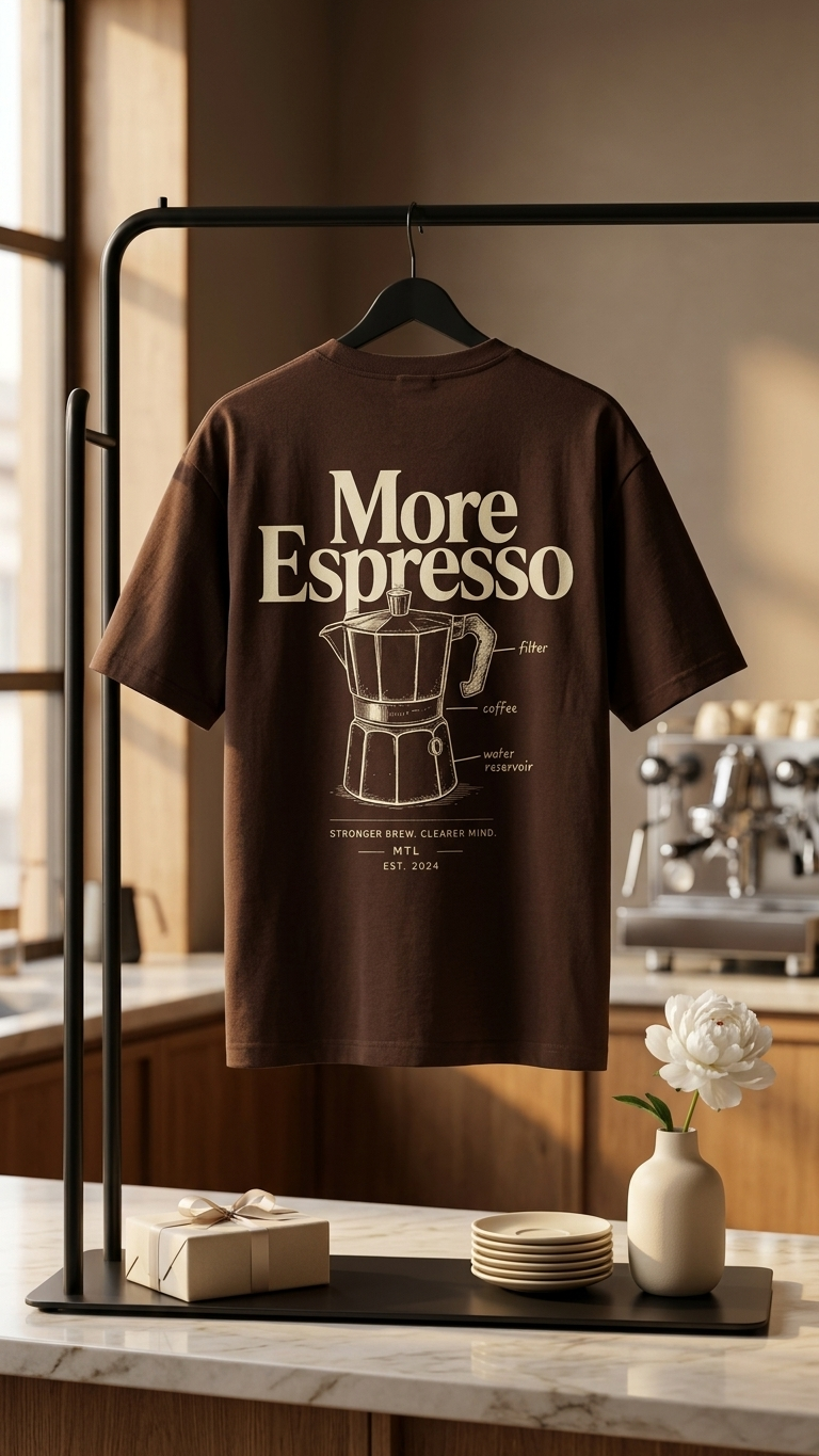 More Espresso Brown Relaxed fit Tee