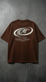 Chrome Emblem – Mocha Oversized Tee