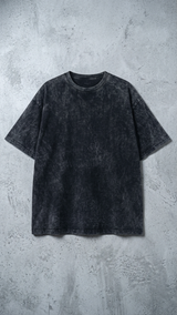 Black Acid Wash oversize Tee