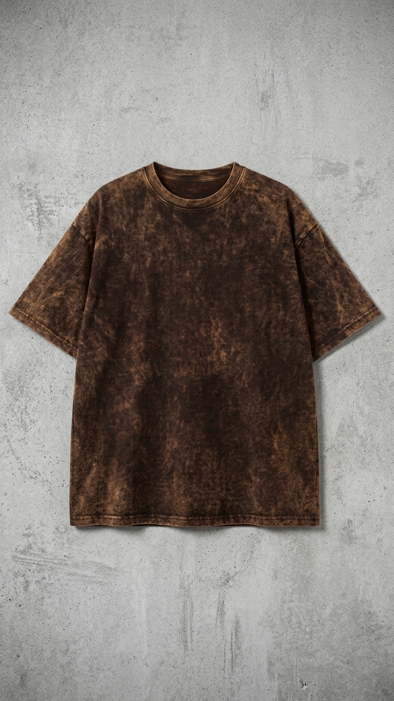 Brown Acid Wash Tee