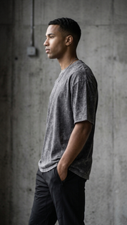 Grey Acid Wash Tee