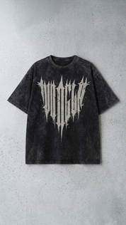 Obsidian Thorn Tee Black Acid Wash