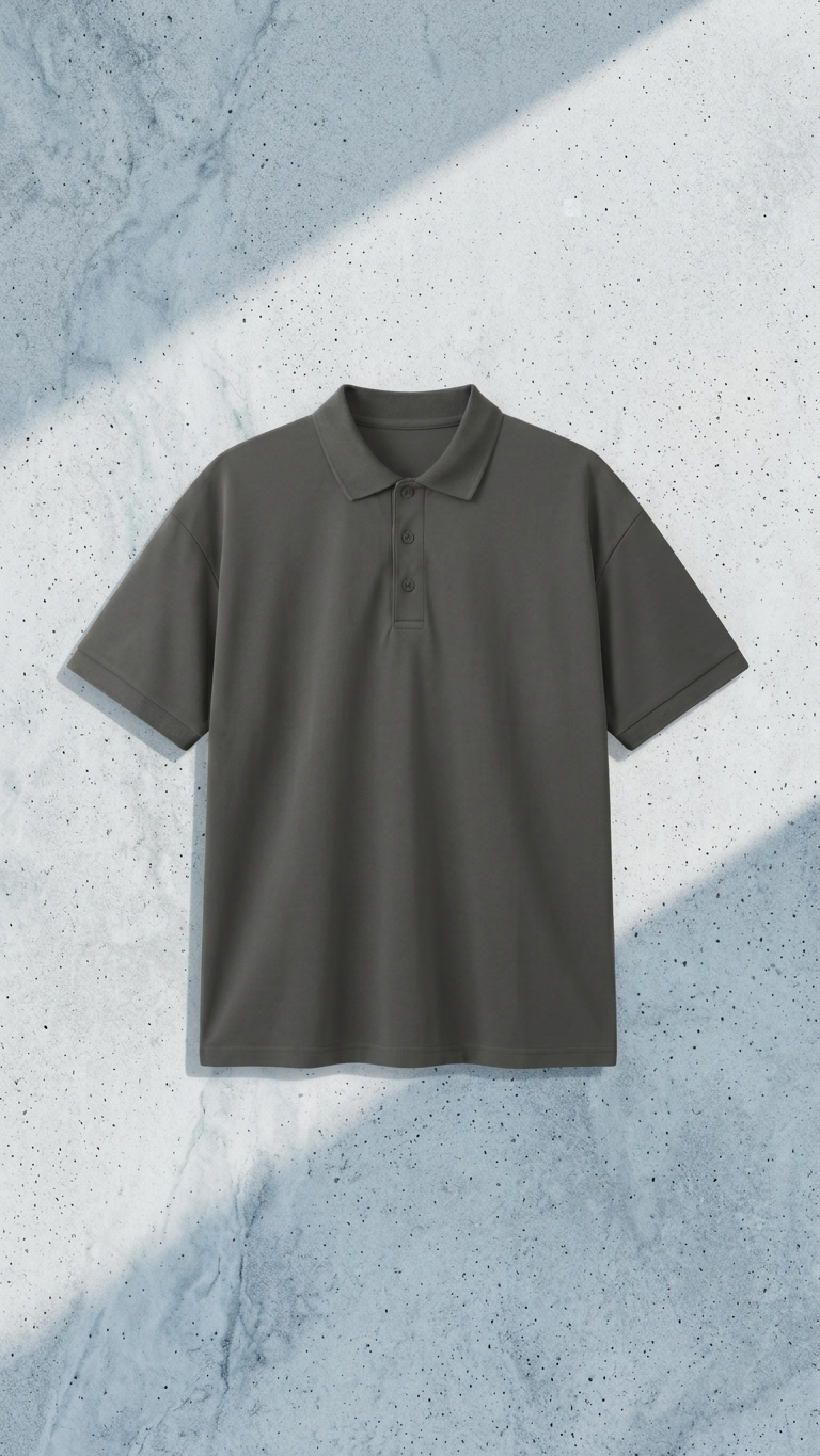 Grey Essential Polo