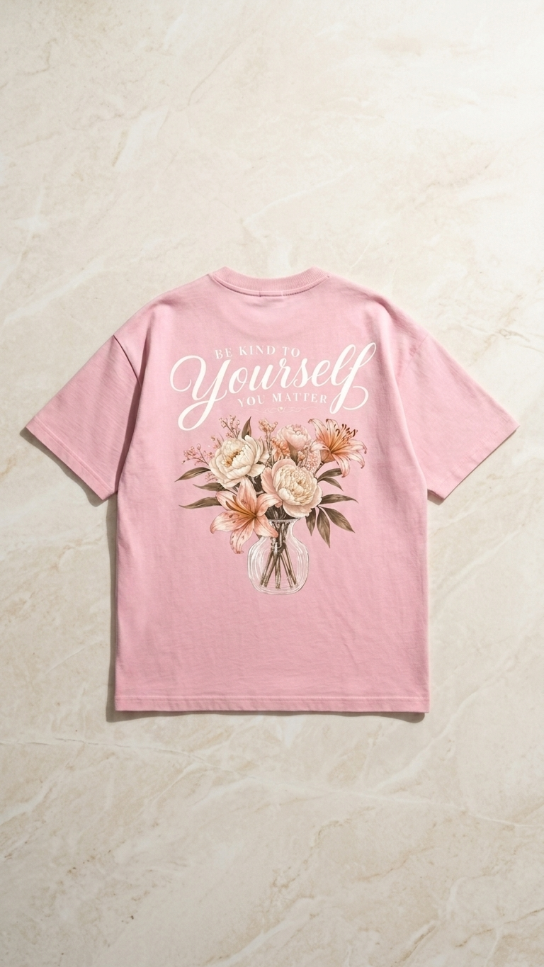 Yourself First Baby Pink Tee