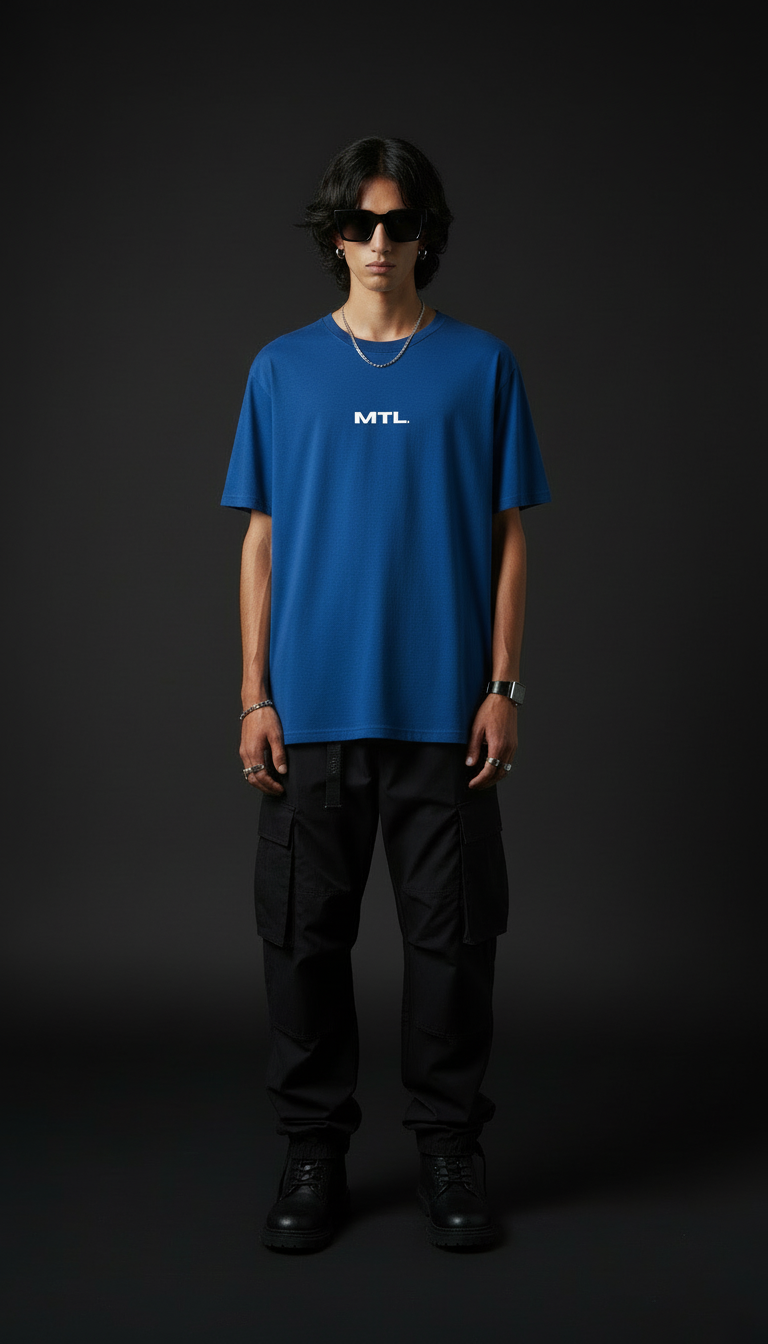 Destroy Oversize T Shirt Blue