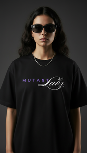 MTL Signature Script Oversize Black T Shirt