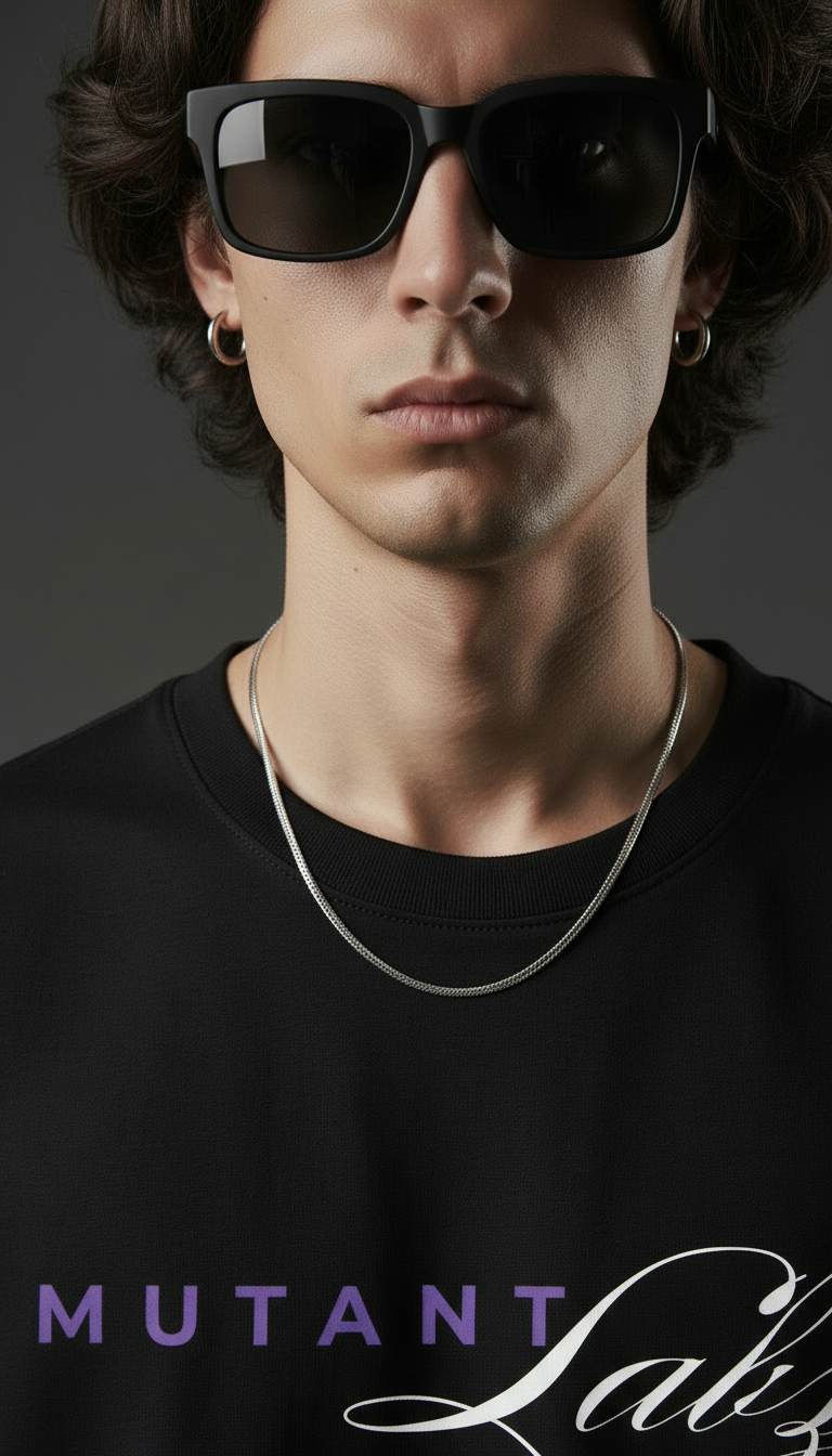 MTL Signature Script Oversize Black T Shirt