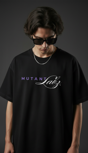 MTL Signature Script Oversize Black T Shirt