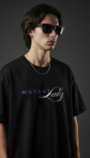 MTL Signature Script Oversize Black T Shirt
