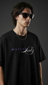 MTL Signature Script Oversize Black T Shirt